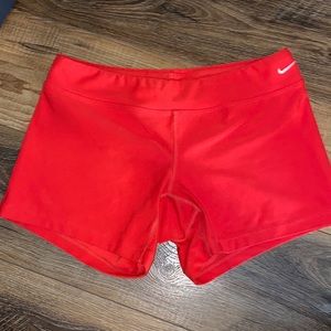 Used Nike Dri fit Volleyball shorts, Red SZ M